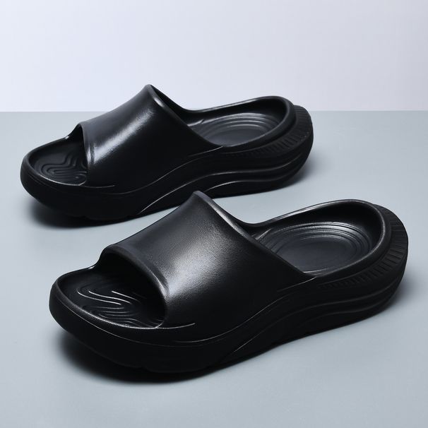 Thick Soled Slippers With Men's EVA Anti Slip, Wear-resistant, Height Increasing, Straight Drag, High-end Feel,_vogvips.com