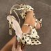 Women's Heel Sandals Classic Polka Dot Silk Texture Exquisite Bow Gentle Elegant College Style High Heels_vogvips.com