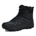 Outdoor High-top Boots Men Anti-slip Flat Comfortable Combat Boot Men Breathable Wear-resistant Casual Lace-up Hiking Shoes Men_vogvips.com