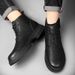 Martin Boots Fleece Warm High-top Tooling Leather Boots Medium-top Casual Leather Shoes_vogvips.com