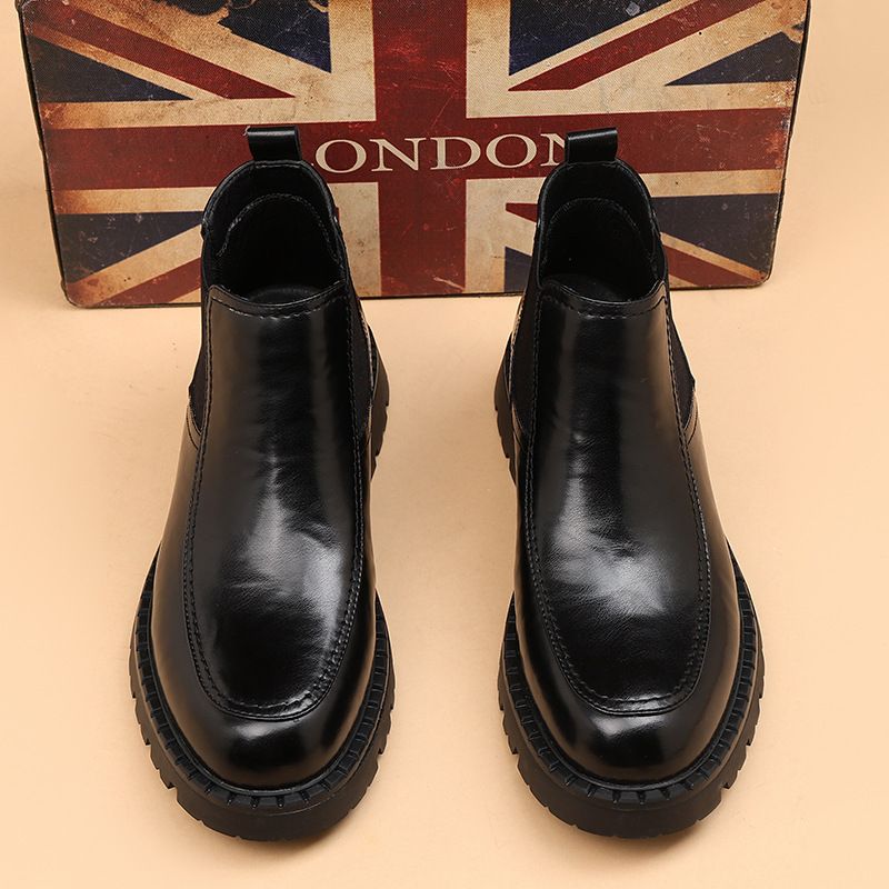 Men's Boots Martin Boots High Top Leather Shoes Casual Business Short Boots Soft Sole Fashion Leather Boots Chelsea_vogvips.com