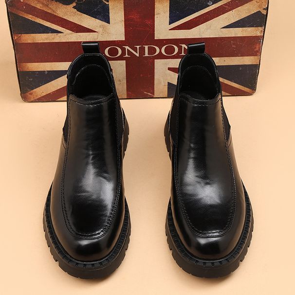 Men's Boots Martin Boots High Top Leather Shoes Casual Business Short Boots Soft Sole Fashion Leather Boots Chelsea_vogvips.com