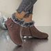 2024 Autumn Winter Short Boots With Thick Fleece-Lined Cotton Shoes, Fashionable Round Toe Flat Heels, Plus Size Women's_vogvips.com