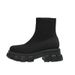 2025 Autumn Winter New Versatile Breathable Thin Elastic Fly Knit Shoes Height Increasing Platform Thick Sole Slimming_vogvips.com