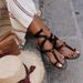Wish New Foreign Trade European And American Style Fashion Cross-strap Snake-pattern Buckle Thong Flat Large Size_vogvips.com