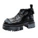 Thick-soled Heightening Derby Shoes Retro Punk Ruffian Handsome Locomotive Leather Shoes Short Boots_vogvips.com