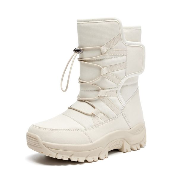「XGXC」Plush And Thickened Snow Boots For Men And Women High-top Cold-proof Couple Cotton Shoes Fashionable Casual Boots Winter High-top_vogvips.com
