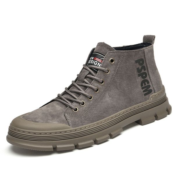 Top Pig Eight Leather Martin Boots Men's High Top Desert Tooling Boots Zhongbang Casual Short Boots Tide_vogvips.com