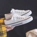 Low-Top Casual Canvas Women's New Fashion Retro Hong Kong Style Slip-On Shoes Breathable Cotton Lined Rubber Outsole_vogvips.com