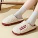 New Winter For Women, Fleece-Lined, Warm, Furry, Non-Slip, Couples Men's Cotton Slippers, Indoor Home Slippers_vogvips.com
