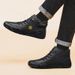 CLOHOO Hand-Sewn Soft-Soled Octopus Boot Men's Short High-Top Leather Boots For Men_vogvips.com