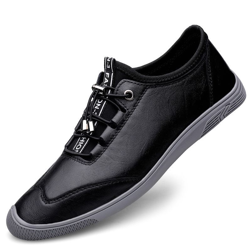 Men's Outdoor Casual Board Shoes, First-layer Cowhide Men's Outdoor Workplace Sports Shoes, Middle-aged Men's Shoes_vogvips.com