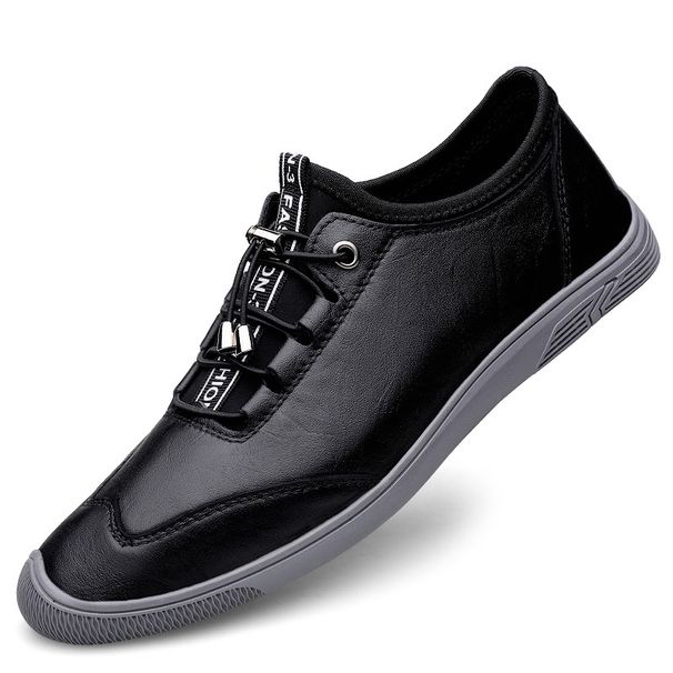 Men's Outdoor Casual Board Shoes, First-layer Cowhide Men's Outdoor Workplace Sports Shoes, Middle-aged Men's Shoes_vogvips.com