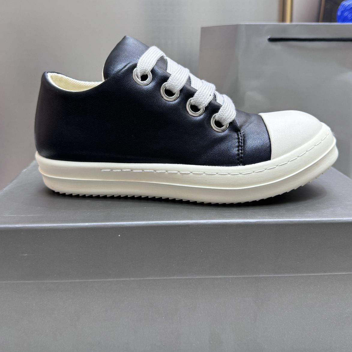 High Version RO New Men Genuine Leather Height-Increasing Thick-Soled Sneakers Casual Versatile Chunky Women Love B_vogvips.com
