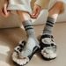 Warm Wool Cable Knit Socks For Women And Men, Striped Mid-Calf Socks, Thick Retro Style, Soft And Cozy, Perfect For Fall And Winter_vogvips.com