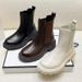 Ankle 2023 Autumn Winter Thin Thick Sole Tube British Style Martin Boots For Women_vogvips.com