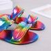 Summer New Flat Sandals For Women, Fashion Iridescent Gradient One-Strap Sandals, Internet-Famous Versatile Beach Shoes_vogvips.com