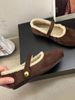 Wind 2025 New Mary Jane Single Shoe Round Toe Versatile Casual Women's Shoes With Thick Velvet Loafers_vogvips.com