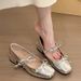 French Bow Square Head Mary Jane Shoes Women's Skirt Evening Single Shoes Thick Heel Small Leather Shoes_vogvips.com