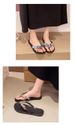 Black High-end Non-slip Wedge-heeled Thick-soled Flip-flops Women, Summer Outdoor Wear, 2026 New Model,_vogvips.com