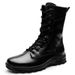 European Warm Series Winter New Fashion Comfortable Trendy Low Heel High Simple Rubber Sole Fleece-Lined Cotton Single Shoes Martin Boots_vogvips.com
