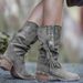 Women's Ankle Boots Mid Calf Boots Thick Heels Foreign Trade New Martin Boots British Style Fashion Retro Women's Boots_vogvips.com