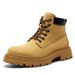 European Warm Series Men's Martin 2025 Autumn Winter Casual Korean Style Yellow With Fleece Lining Thickened Warm Leather Boots Trendy_vogvips.com