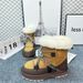 2025 New Waterproof Snow For Women Sheepskin Warm Thick Sole Lace-Up Non-Slip Fur Integrated Fashion Short Boots_vogvips.com