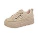 W3616 New Board Solid Color Autumn Trendy White Thick Bottom Inner Height Wear Resistant Casual Student Shoes_vogvips.com