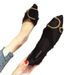 New Korean Style Fashion Rhinestone All Match Pointy Toed Single Shoes Women S Flat Shallow Mouth Scoop Boat Trendy_vogvips.com
