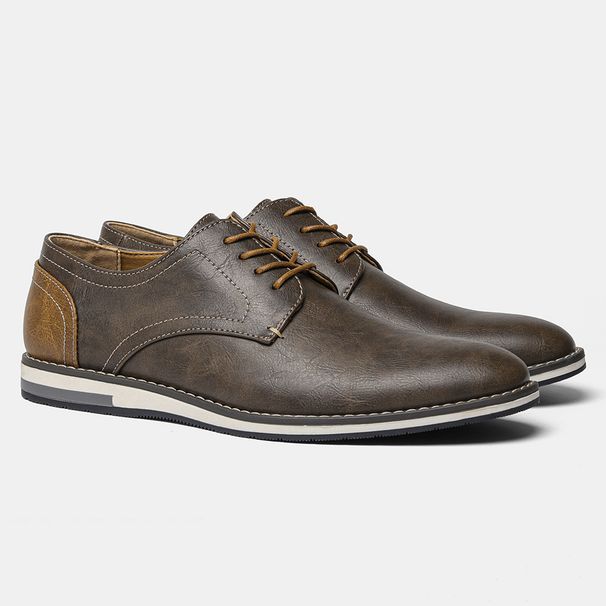 Breathable Two-Tone Men's Casual Shoes - Lightweight Slip-On Loafers With Cushioned Insole For All-Day Comfort_vogvips.com
