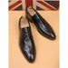 Euro Step New Business Formal Breathable Casual Leather Men Brogue Carved Pointed Toe Gentleman White-collar Office Shoes_vogvips.com