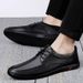 Leather Shoes Men's Shoes Formal Soft Sole Men's First Layer Low-top Casual Leather Shoes Single Shoes_vogvips.com