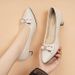 Professional Women's Spring And Autumn, Mid-heel Single Chunky Heel Mom's High Heels, Soft-soled Leather Shoes, Mary_vogvips.com