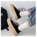 Flat Melard Sneakers 2024 New Thick Sole Round Toe Casual Student Platform Height Increasing Versatile Sports Shoes_vogvips.com