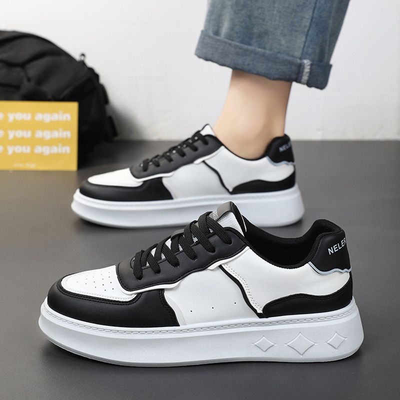 Men's Shoes Breathable Little White Shoes Male Students Platform Sports Shoes Casual Board Shoes_vogvips.com