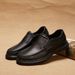 Men's leather casual shoes Comfortable breathable platform leather shoes for men_vogvips.com