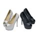 Spring And Autumn Slim Ultra High Heels, Waterproof Platform, Fish Mouth Single Shoes, Woven Plaid Material Women's_vogvips.com