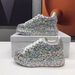 Women S Rhinestone Platform Sneakers Sparkling Casual Shoes With Thick Sole Inner Height Boost For Streetwear_vogvips.com