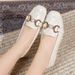 Hong Kong Trendy Brand DouDou Loafers, Popular Square-toed Flat Shoes For Women, 2023 Versatile And Stylish Soft Leather_vogvips.com