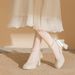 Women's Shoes Heel Mary Jane Pumps - Square Toe Bridal Wedding Shoes For Bride & Bridesmaids, Comfortable High Heels (7cm/9cm) In Beige, Sizes 34-40_vogvips.com