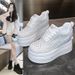Women’s Shoes Rhinestones Shoes Breathable Rhinestone Casual Shoes Versatile Thick Sole Heightened 7CM Shoes_vogvips.com