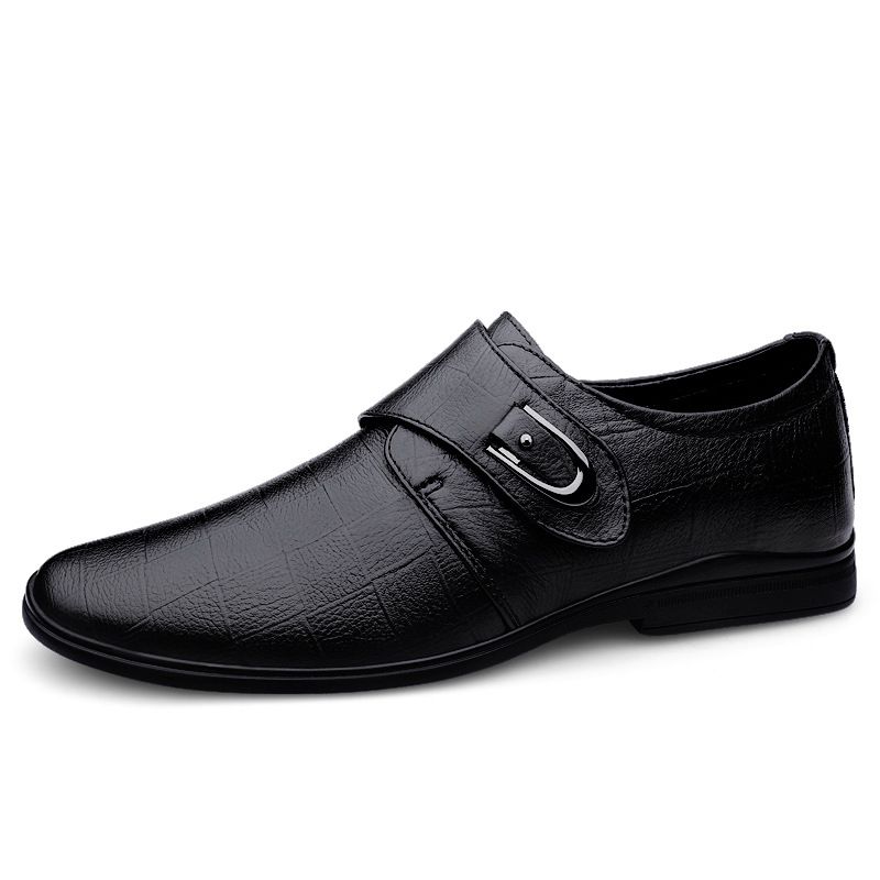 Business Casual Men, Top Layer Cowhide Professional Work Wedding Hairstylist Formal Shoes, Youth Leather Shoes For Men_vogvips.com