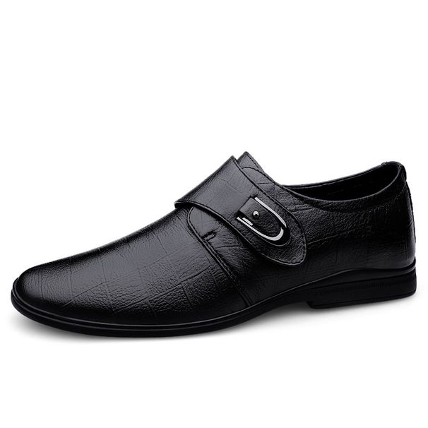 Business Casual Men, Top Layer Cowhide Professional Work Wedding Hairstylist Formal Shoes, Youth Leather Shoes For Men_vogvips.com