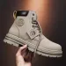 Autumn New Design Martin Retro British Casual Men's Leather High Top Workwear Boots Gray Green Yellow Black Plus Size 39_vogvips.com