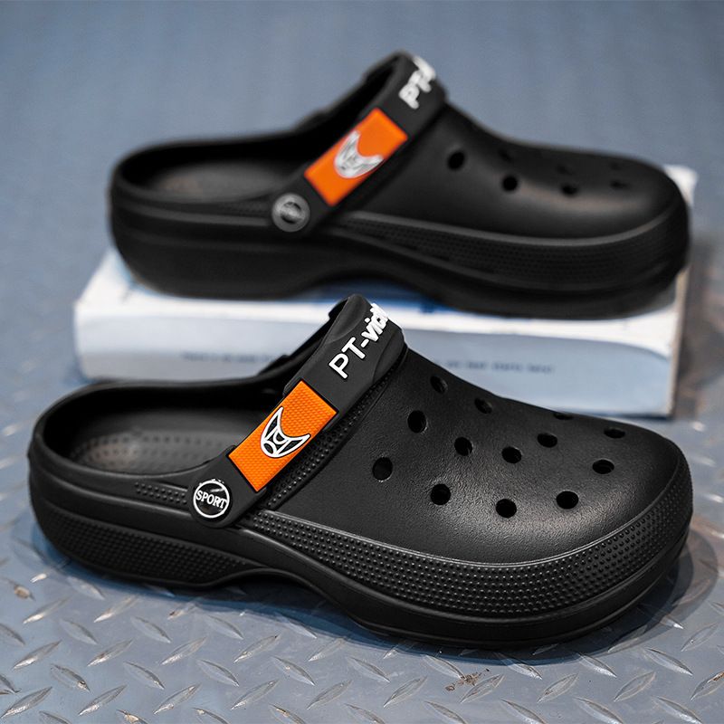 Men's Casual Lightweight Beach Sandals Men's Soft Sole Breathable Bag Slippers_vogvips.com