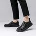 2025v Crooked Shoes For Men 2024 Autumn New Versatile Business Casual Genuine Leather Men's Thick-Soled Loafers_vogvips.com