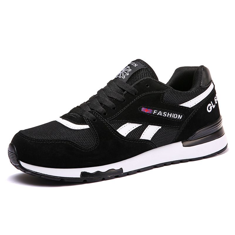 Men's Trendy Korean Style Sports Fashion Mesh Gray Running Shoes For Men_vogvips.com