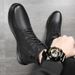 Martin Boots Men's Style High Top Boots Medium Top Leather Shoes Tooling Short Boots_vogvips.com