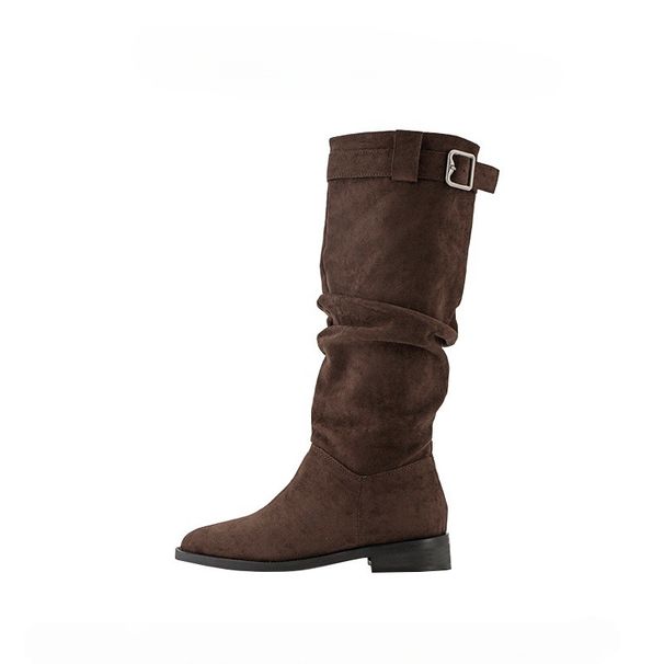 High Over-the-Knee For Women 2025 Autumn Winter Slimming Long Thick Sole Chunky Heel Slouch Stretch Slim Boots_vogvips.com
